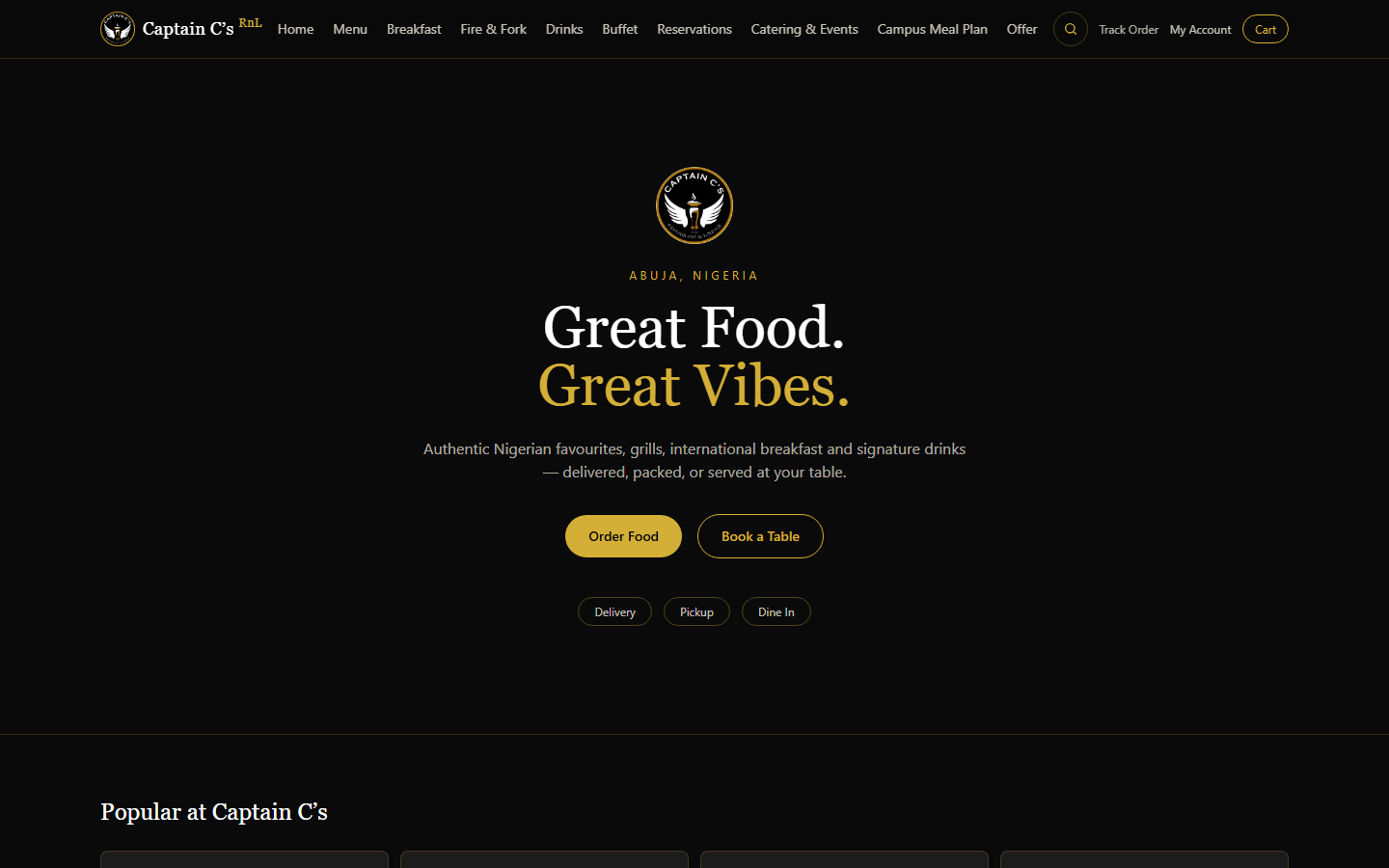 Captain Restaurant OS screenshot